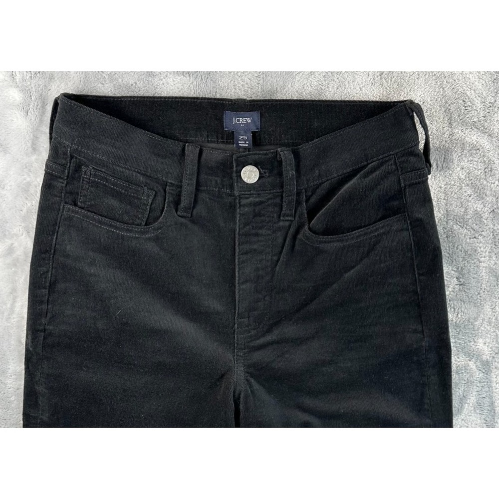 J.Crew -Black Corduroy Pants - Women's Size 25 Mid Rise Straight Leg Classic Fit - Picture 5 of 13